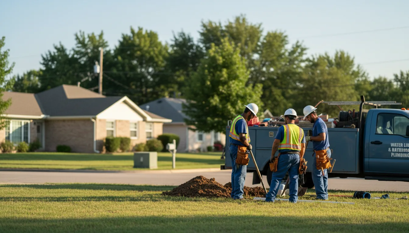 Residential water line and bathroom plumbing service in Amelia, LA